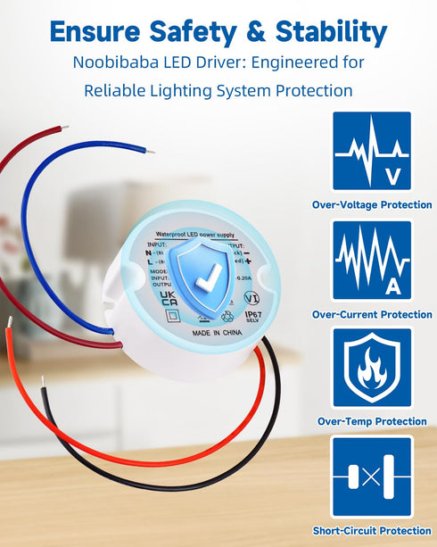12V 50W, 240V 12V IP67, 50W 4.16A G4 MR16 LED Driver to Transformer DC Power Supply Waterproof for Strip Lights Outdoor
