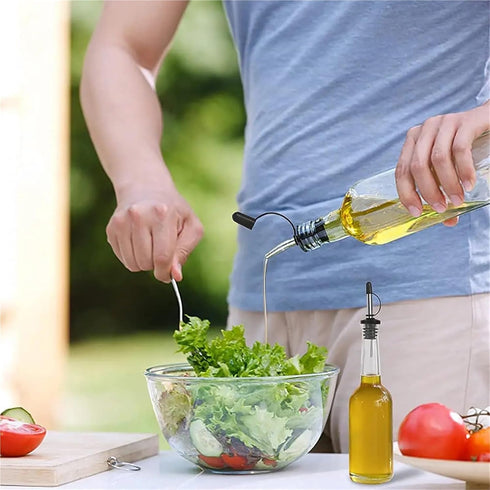Cyyaog 20pcs Liquor Olive Oil Vinegar Dispenser Stainless Steel Bottle Wine Bottle Pourer(Rose Gold)