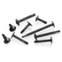 (650Pcs) #8×1" Black Self Tapping Screws, 410 Black Metal Screws, Oxide Stainless Steel Truss Head Self Drilling