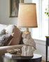 14.25" G-SAFAVA Small Table Lamp for Living Room Farmhouse Bedside Resin Single Lamp with White Owl Lamp Shape