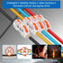 50 Pcs Compact Lever Wire Connector Assortment, Single Wire Splicing Connectors for 28 - 12 AWG (Clear, Orange)
