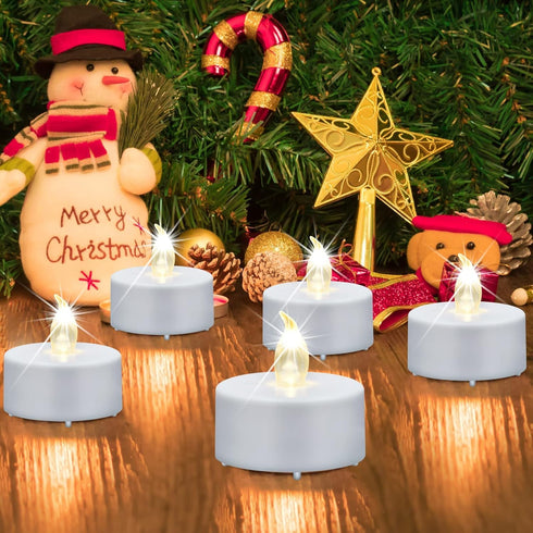 Lights:200 Pack 200+ Battery Operated LED Tea LED Flameless Bright Flickering Candles Long Lasting Hours Electric