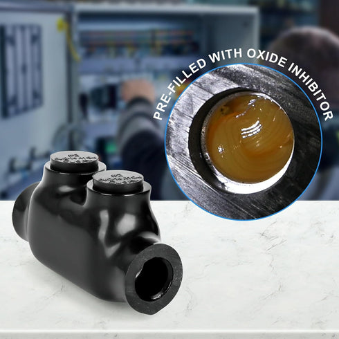 5 Pcs Insulated Wire Connectors Black in-line Splice Connector 2 Port Multi Cable Connector