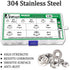 Aienxn 140PCS 7 304 -M3, M4, M5, M6, M8, M10, M12 Metric Sizes Stainless Steel Hex Flange Nuts Assortment Kit