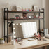 Rotulark 38.5" 2-Tier Desk Shelf with Outlets, Adjustable Multipurpose Engineered Wood Organizer Desk Hutch, Office