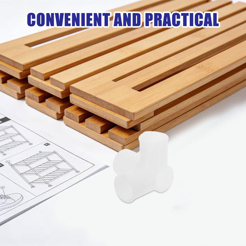 40PCS Closet 16mm Shoe Rack Plastic Connectors - Organizer Shelf Joints Pipe Fittings - Shoe Rack Connectors