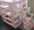 Girls Cute Lovely Color Storage Box Desktop Organizer Bathroom Bedroom Jewelry Storage Box For Storing Small Items (4 layers) by BWBNS
