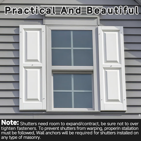 GeekNi 60Pcs 3 Inch Vinyl Shutter Fasteners Strongest Plastic Shutter Screws Window Shutters Hardware Exterior Spikes