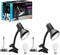 Xtricity Clip on Desk Lamp, 360° Flexible Gooseneck with 6W A19 Bulb, 10.25” Height Black Finish Reading Light (2 Pack)