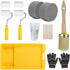Starry 20PCS Paint Brush and Roller Set,Small Paint Roller Set Sponge Applicators, Tray