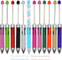 Maydahui 12PCS Multicolour Beadable Ballpoint Pens, 4 in 1 Colored Bead Pen, Plastic DIY Pens for School, Party, Office