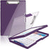 Clipboard with Storage, Heavy Duty Clip Boards 8.5x11 with 2 Storage Cases for Office Supplies