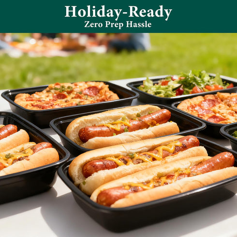 90 Pack 28 oz FUHITIM Disposable Containers with Lids, Meal Prep ContainersSturdy Leakproof & Food Safe, Microwave
