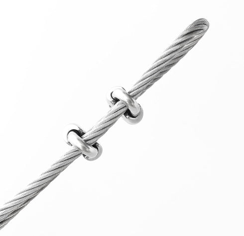 12Pcs M6 1/4 Inches Stainless Steel Wire Rope Cable Clip Clamp
