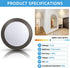 5/6 Inch Dimmable 16.5W 1100lm 4000K ECOELER Bronze LED Disk Lights, Surface Mount Ceiling Downlight, Cool White, Low