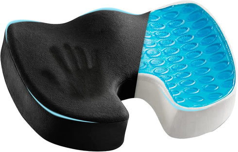 Cooling Gel Seat Cushion for Long Sitting - Memory Foam Chair Pillow
