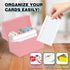 H4D 3x5 100 25 Index Card Holder with Heavyweight Ruled Index Cards and Plastic Dividers, Light Pink