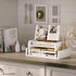 Ballucci 3-Tier Desk Organizer with 2 Side Mail Sorter Slots, Open Top Paper Organizer, Wood Letter Tray for Desktop