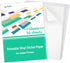 Gwybkq Sticker Paper Printable Vinyl for Inkjet Printer, 50 Sheets Glossy White