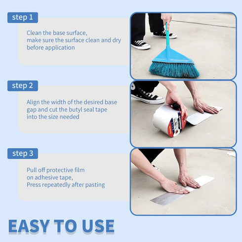 2" W X 32.8'L Waterproof Tape for Leaks - Aluminum Butyl Tape with Adhesive for RV Repair and Window Caulking