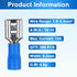 200 Pcs Vinyl Insulated Spade Wire Connectors, Female and Male Quick Disconnects, Blue Electrical Crimp Terminal 16-14