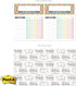 Bright Colorful Sticky Note Chore Chart, 16.25" x 11" Repositionable Planner, 52 Kids Weekly Task Lists