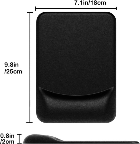 Audimi Ergonomic Mouse Pad with Gel Wrist Support, Comfortable Mousepad with Wrist Rest Smooth Surface and Non-Slip PU Base for Pain Relief, Laptop, Computer, Office & Home, Black by Audimi