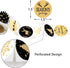 Christmas Stickers for Envelopes, 500PCS Black & Gold Holiday Seals Faux Glitter for Christmas Party Decoration