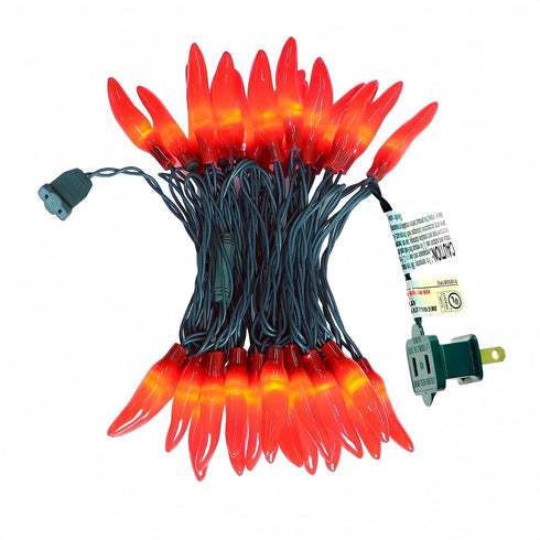 LUCKY SHINE 35 Red Pepper Decorative Lighting String, Commercial Grade LED Chili