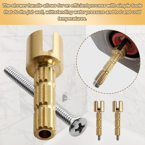 970-0770 Stem Adapter with Screw, Brass Replacement for Faucet Plumbing Equipment, 2 Pcs