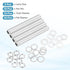 MECCANIXITY 35Pcs 3.5" 1/4IP 1/2" Lamp Pipe Nipples Kit with Hex Nuts Washers, All Threaded Outer Diameter Lamp Rod