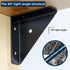2-9/16" 10 Pack Corner Brace L Bracket for Wood Solid Steel Triangle Bracket with Screws for Bookshelf/ Table/ Desk