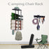 Gavinjitao 4 Camping Chair Rack for Garage Storage, Metal Camping Chair Storage Wall Mount Beach Chair Umbrella Storage