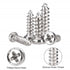 1000Pcs Mini Screw Kit, M1 M1.2 M1.4 M1.7 Phillips Pan Head Micro Screws, Self-Tapping, Nickel-Plated