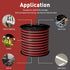 14/2 Gauge 75 FT Red Black Hookup Electrical Wire Cable, LED Strips Extension Cord, 14AWG Flexible Speaker Wire