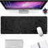 Large Topographic Map Gaming Mouse Pad for Desk, Black Desk Pad with Non-Slip Rubber Base, Desk Decor