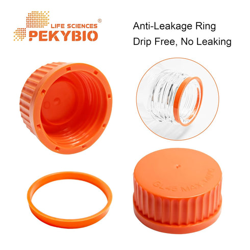 Glass Media Bottle 1000ml, Round Storage Bottles, 3.3 Borosilicate Glass with PP GL45 Screw Cap, 1 Piece