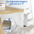 Litwaro Desk Side Storage, Hanging Organizer with Magnetic Pen Holder, Laptop Holder for Standing Desk, White