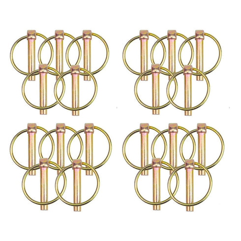 Lynch Pin Disconnect Snap Pin for Farm Tractors, Trailers, Trucks, Mowers, 1/5" x 1-3/5" Pin Clips (20 Pieces)
