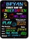 Honey Dew Gifts Reusable Chalkboard Style School Photo Prop Board, Kindergarten, Preschool, 9x12 Tin Sign