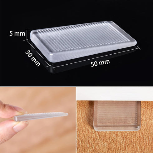4 Pcs Rubbery Clear Table Shims, Level Wedge for Home Improvement, Table Shims, Bed Shims, Toilet Shims, Hot Tub Restaurant Appliance Shims, Home Improvement DIY Wedge Levelers (5mm)