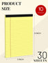 Small Legal Pads 5x8 Yellow 10 Pack Small Note Pads 5x8 College Ruled Yellow Notepads 80 GSM Lined Pads of Paper Notebook for Work Yellow Small Tablets Paper 5x8 Narrow Ruled Legal Pad 30 Sheets/Pad by Aidunmis