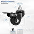 M8 Set 4, 1.5 inch PT-ST-015C VIVO Threaded Locking Caster Wheels, of Swivel, Rubber Base, Brake, Replacement Wheels