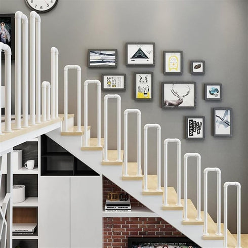 Pipi Zhu Deck Railing - Handrails for Outdoor Steps - Metal Stair Railing, U-Shaped LOFT Anti-Skid Support Rod