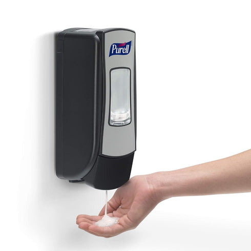 ADX-7 ADX-7 700 mL (Pack 1) 8728-06 PURELL Push-Style Hand Sanitizer Dispenser, Chrome/Black, for PURELL Sanitizer