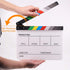 Movie Film Clap Board, Acrylic 10"x12" Dry Erase Director Clapboard with 5 Pcs Erasable Pen for Photography