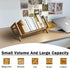 Desktop Bookshelf Bamboo Book Storage Organizer Large Magazine Holder Racks for Home Office Bedroom Tilting Bookcase