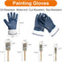AURIXUS 28 4"and 9" PCS Paint Roller Kit with Extension Pole, Paint Roller, Including Gloves, Paint Tray, Flat Paint