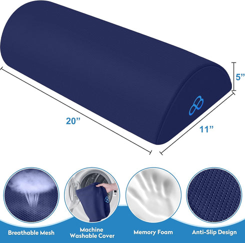Ergonomic Foot Rest Pillow for Under Desk, Anti-Fatigue Support for Office Chair, Car Seat, Gaming Chair - Blue