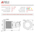 APIELE 16mm Latching Push Button Switch - 12V DC On Off Stainless Steel with LED Angel Eye Head